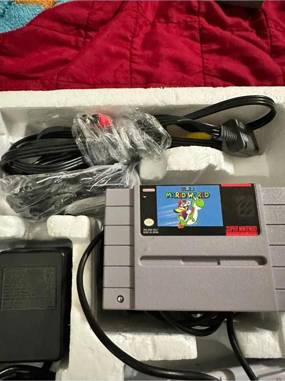 Super Nintendo SNES Super Set CIB w/ All Inserts & Super Mario World VGC RARE